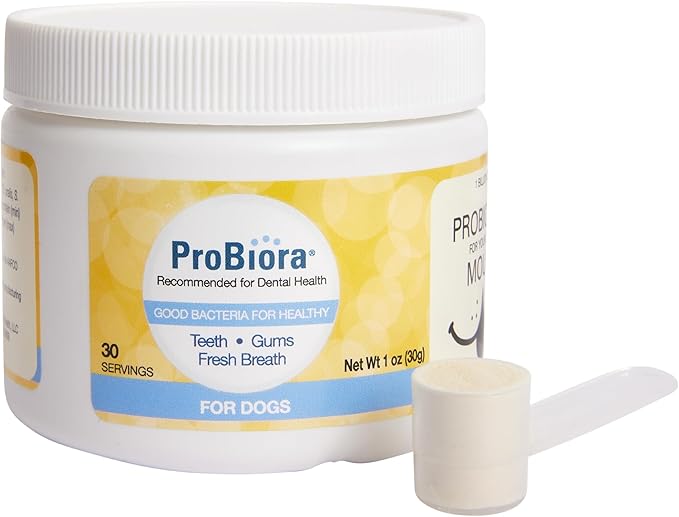Probiora for Dogs | Dog Probiotic Supplement for Oral Care | Pet Probiotics to Reduce Bad Breath | Dog Nutritional Supplement for Dental Health | 30 Servings (Pack of 2, Jar)