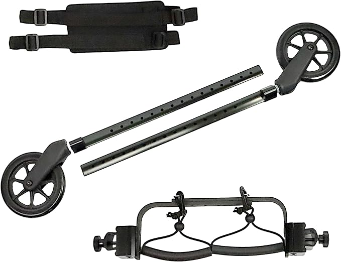 Pro Series Rear Leg Dog Wheelchair – Hyperlight Fiber Frame with All-Terrain Foam Wheels for All The Dogs - Front Wheel Kit Only (Large)