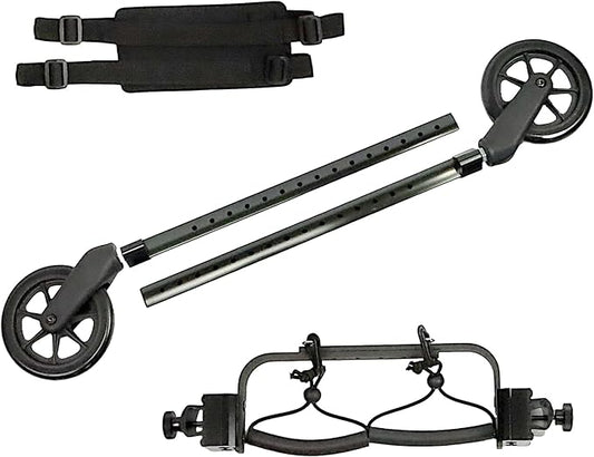 Pro Series Rear Leg Dog Wheelchair – Hyperlight Fiber Frame with All-Terrain Foam Wheels for All The Dogs - Front Wheel Kit Only (Medium)