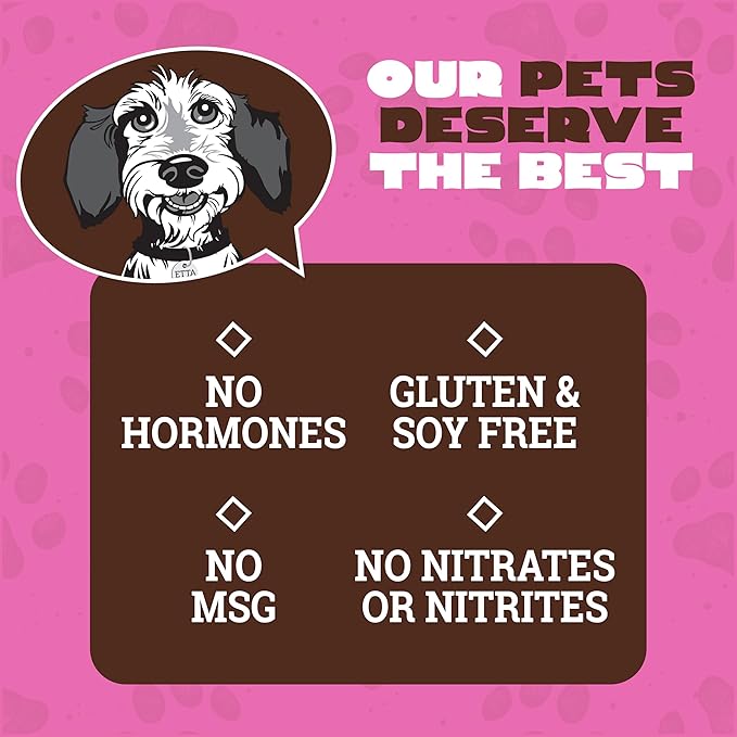 etta says! Big Yumm Sticks - Real Meat Pork Dog Jerky Treats - Human Grade - Made in The USA (24 Count Pack of 1)