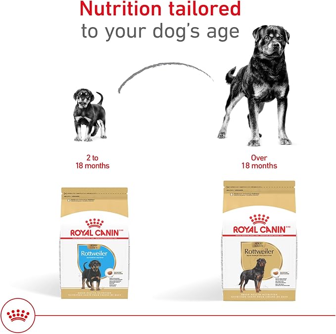 Royal Canin Rottweiler Adult Breed Specific Dry Dog Food, 30 lb bag