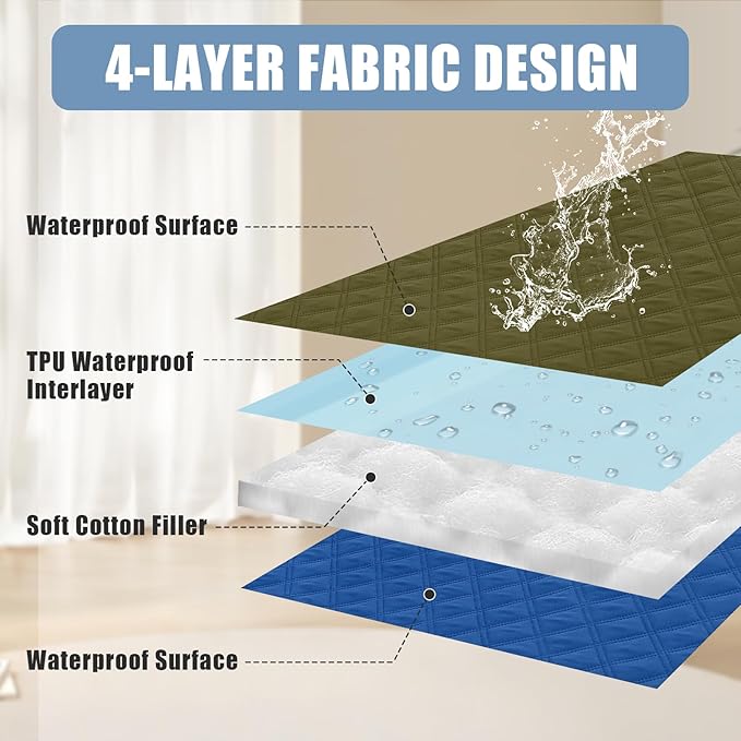 Smiry Waterproof Dog Blanket, Reversible Dog Bed Cover Pet Blanket, Soft Pet Couch Covers for Sofa Washable, Bed Couch Sofa Furniture Protector for Puppy Cat Kids (30"x80", Green/Navy)