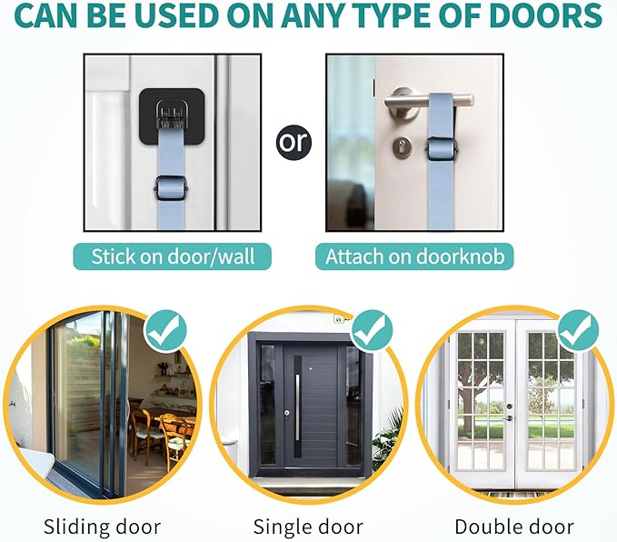 Dog Bells to Go Outside Dog Door Bell Premium Quality Buckle Adjustable Dog Bell Dog Attached to doorknob or Anywhere Near The Door, Length and Height Adjustable