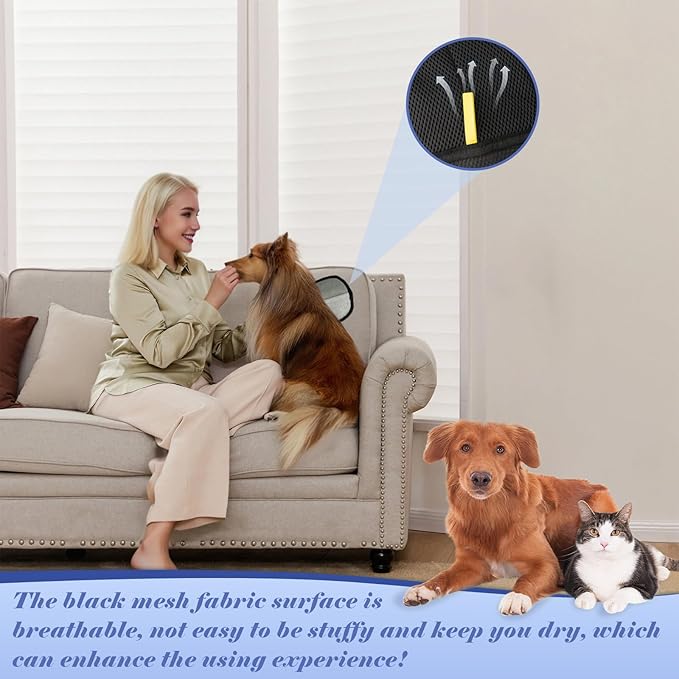 Pet Hair Removal Glove for Cats & Dogs, Reusable Cat Dog Electrostatic Hair Remover, Efficient Grooming Gloves for Pet Hair, Pet Hair Removal Glove for Couch, Furniture, Carpet, Curtain (2 Pcs)