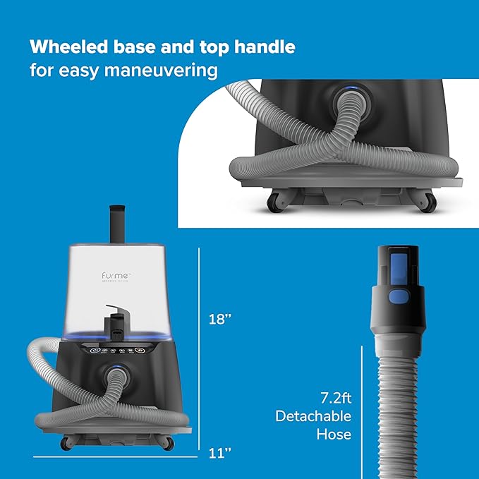 ULTRA Pet Grooming Vacuum Kit - Cat & Dog Grooming Kit For Easy Pet Care at Home, Quiet & Safe Dog Hair Remover Machine with Brush, Clipper, Shedding & Cleaner Tools & 4.5L Canister