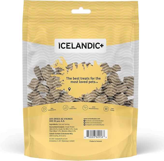 Icelandic+ Cod & Herring Combo Bites Dog Treat 3.0-oz Bag