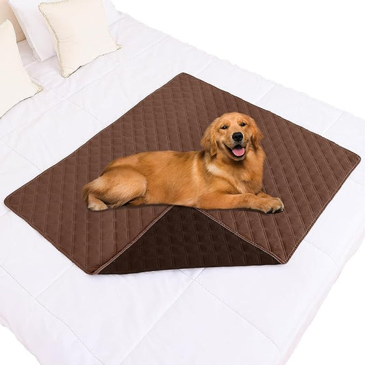 Smiry Waterproof Dog Blanket, Reversible Dog Bed Cover Pet Blanket, Soft Pet Couch Covers for Sofa Washable, Bed Couch Sofa Furniture Protector for Puppy Cat Kids (40"x50", Brown/Chocolate)