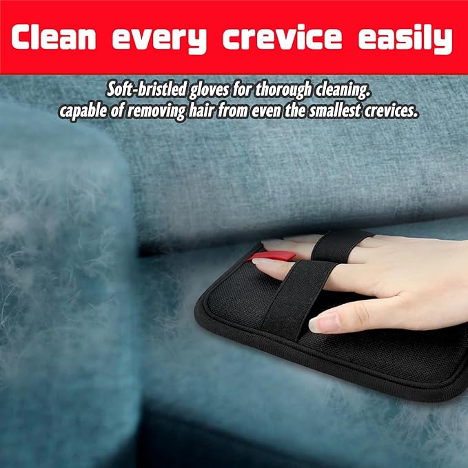 Upgraded Thickened Electrostatic Pet Hair Removal Gloves Brush,2025 New Reusable Cat Dog Hair Remover Grooming Gloves,Double Sided Washable Static Animal Fur Removal Tool for Couch,Carpet, Clothes,Car