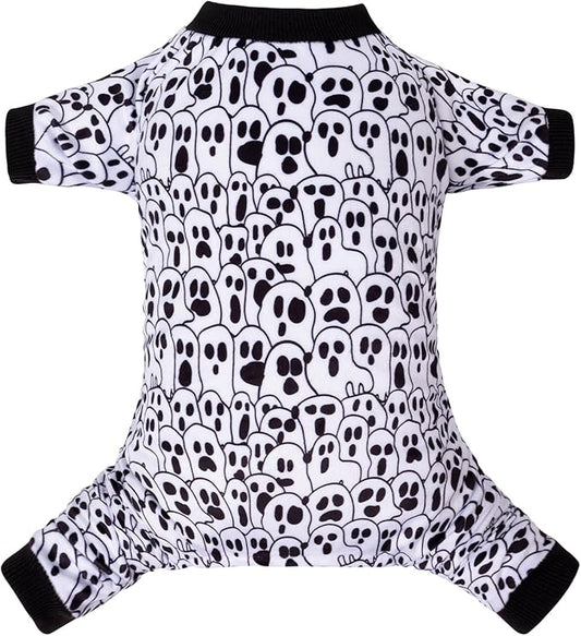 CuteBone Small Dogs Outfit Soft Puppy Onesies Pjs Halloween Dog Pajamas Pet Coat Cat Apparel Comfy Doggie Jumpsuit Bodysuit for All Seasons P300L