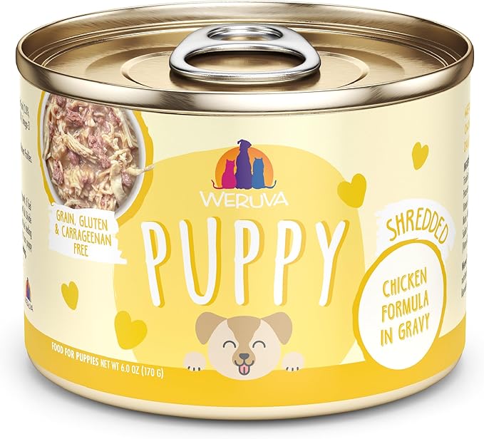Weruva Puppy, Chicken Formula in Gravy, 6oz Can, Pack of 8