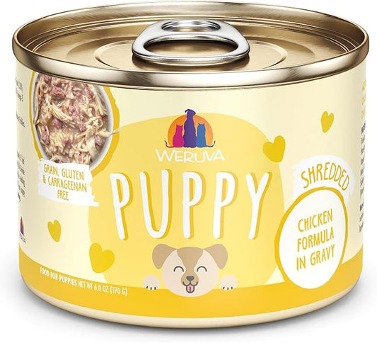 Weruva Puppy, Chicken Formula in Gravy, 6oz Can, Pack of 8