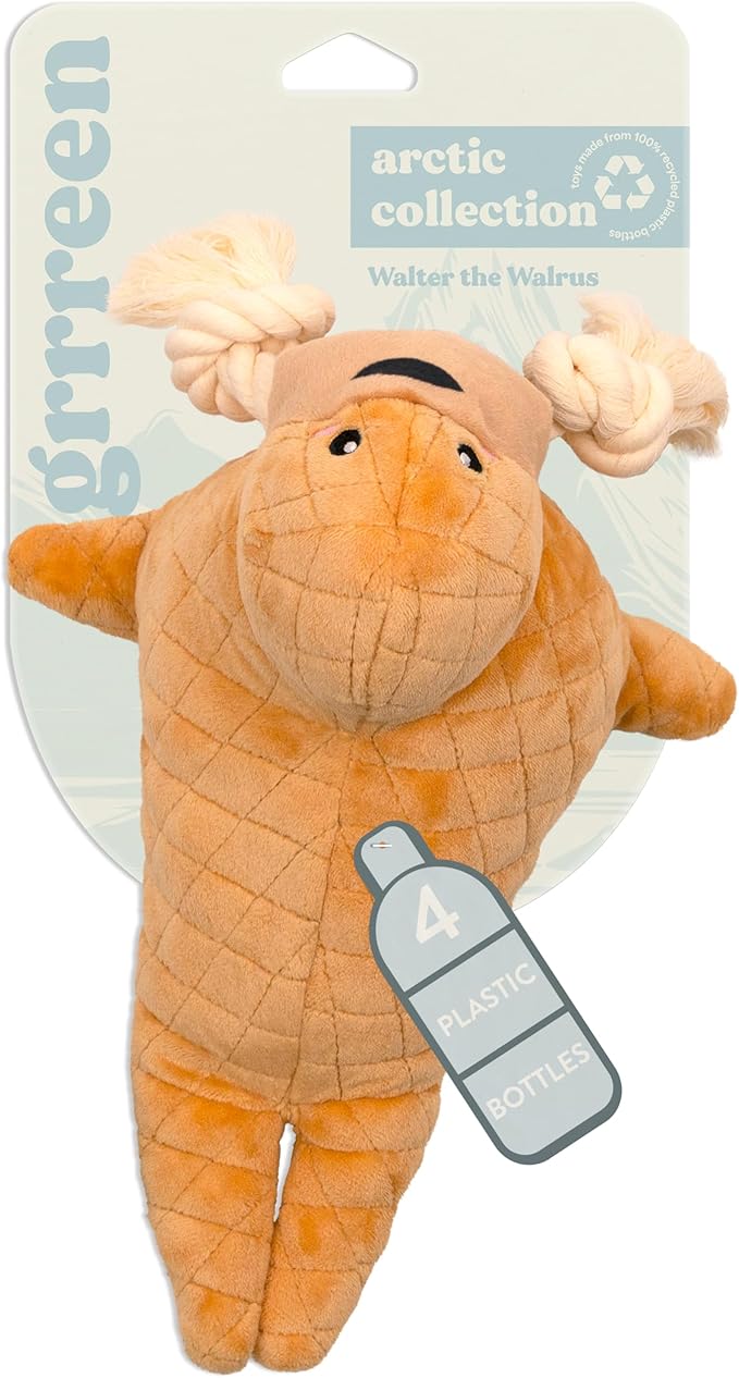 Dog Toys | Plush Toy Walrus Stuffed Animal for Dogs | Jumbo Eco Friendly Toy - Easy to Clean and Made from Non Toxic Materials