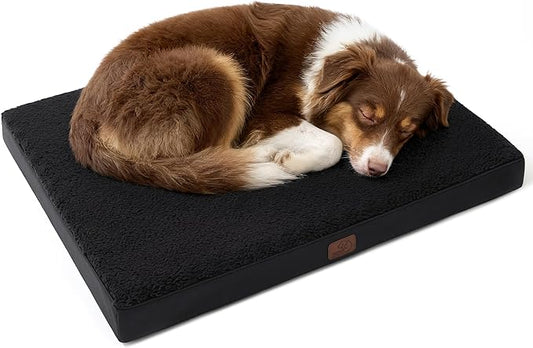 Bedsure Dog Bed for Large Dogs - Orthopedic Waterproof Puppy Beds with Removable Washable Cover, Egg Crate Foam Pet Mat, Suitable for Pet Up to 65 lbs