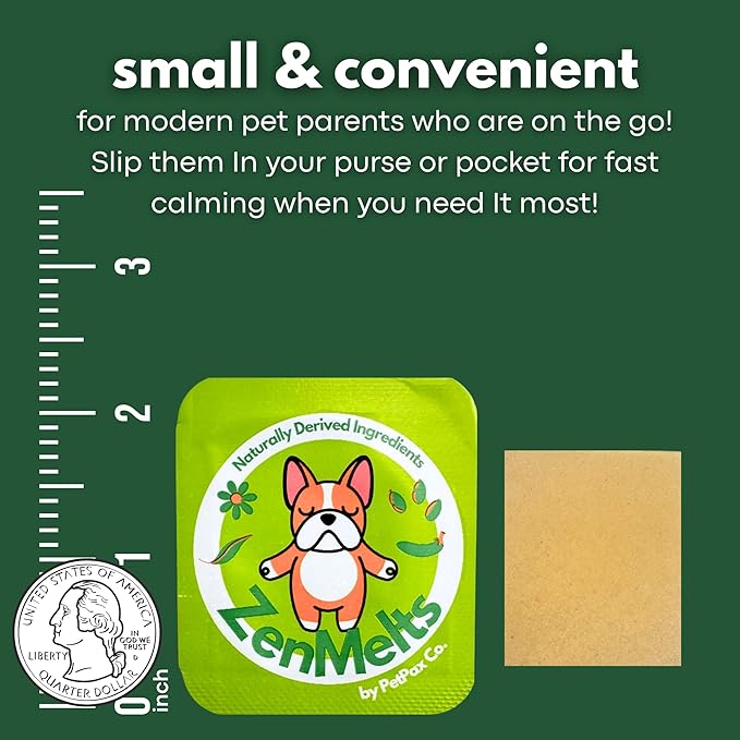Calming Strips for Dogs 4-in-1 – 10 Strips – Relaxation Support with Chamomile, L-Theanine, Tryptophan & Melatonin for Dogs – Supports Calm During Fireworks, Storms & Travel – Pet Zen Formula
