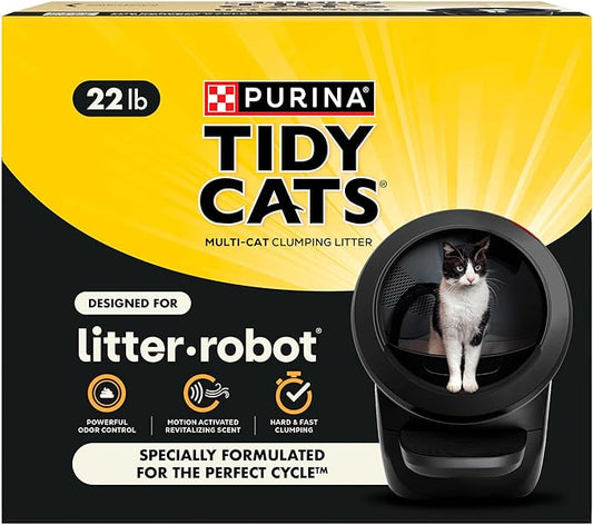 Purina Tidy Cats Cat Litter for Litter-Robot Clumping Cat Litter Odor Control Formula - 22 lb. Box