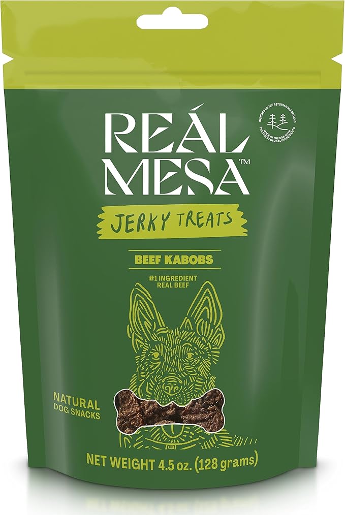 Beef Kabob Jerky Treats for Dogs - All-Natural, High-Protein Dog Snacks - Premium Beef Dog Treats for Training & Rewarding - Healthy, Delicious Kabobs (4.5oz)