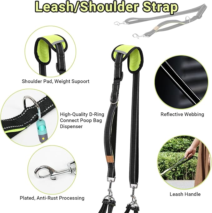 Dog Wheelchair for Back Legs, for Small Breed Dog - Includes High-Visibility Vest, Leash & Sling Lift, for Arthritis, Paralyzed, Injured, or Disabled Dogs