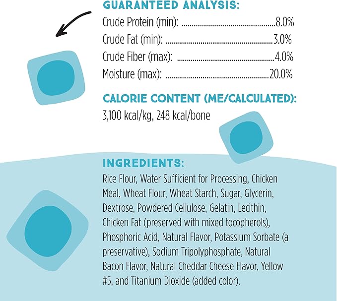 Ultra Chewy Double Treat Bones: Long-Lasting Dog Treats Made in USA for Large and Small Breeds, Highly Digestible, Ideal for Aggressive Chewers (Bacon & Cheese, 24 Count)