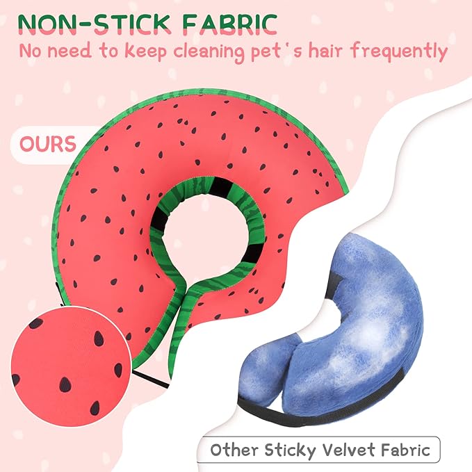 Supet Inflatable Dog Cone Collar Alternative After Surgery, Dog Neck Donut Collar Recovery E Collar for Neuter, Soft Pet Cone for Small Medium Large Dogs