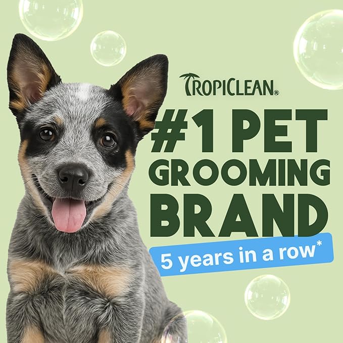 TropiClean Gentle Puppy Shampoo, Dog Shampoo for Allergies & Sensitive Skin, Made in USA, Gentle Coconut Scent, Safe for Cats & Kittens, 20oz