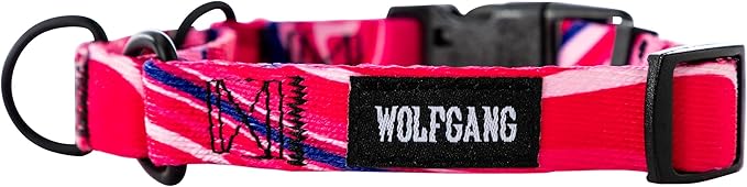 Wolfgang Heavy Duty Martingale Dog Collar with Quick Release Nylon Buckle for Walking & Training, MarbleSwirl Print, Small