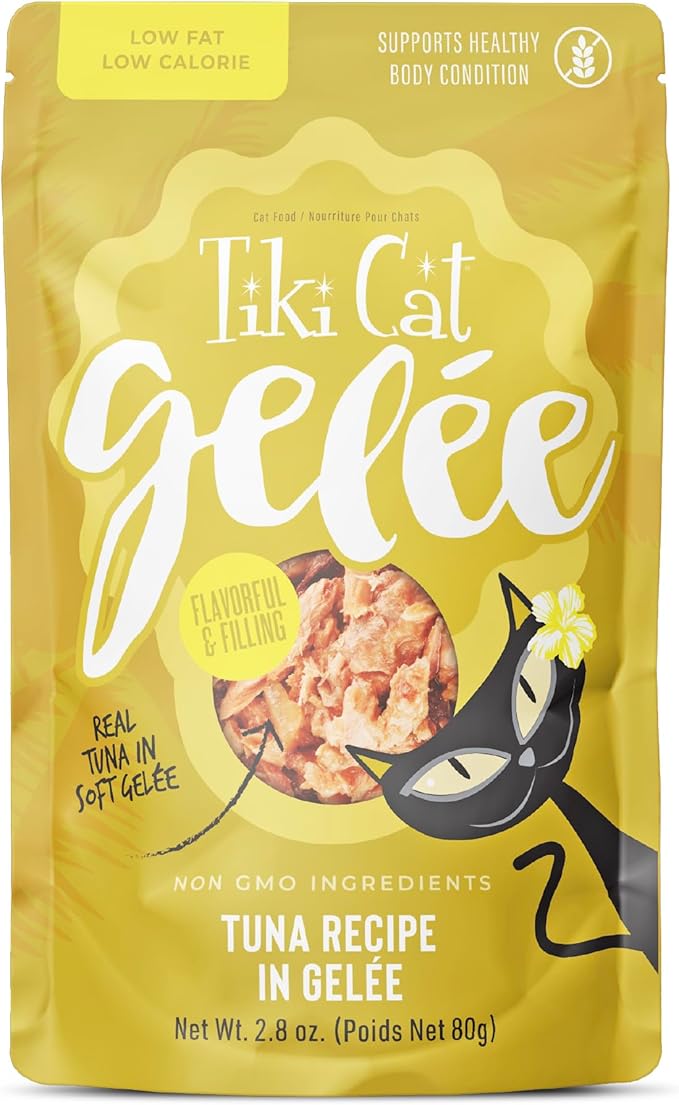 Tiki Cat Gelee Wet Cat Food, Tuna, 2.8 oz. Pouch (12 Count)