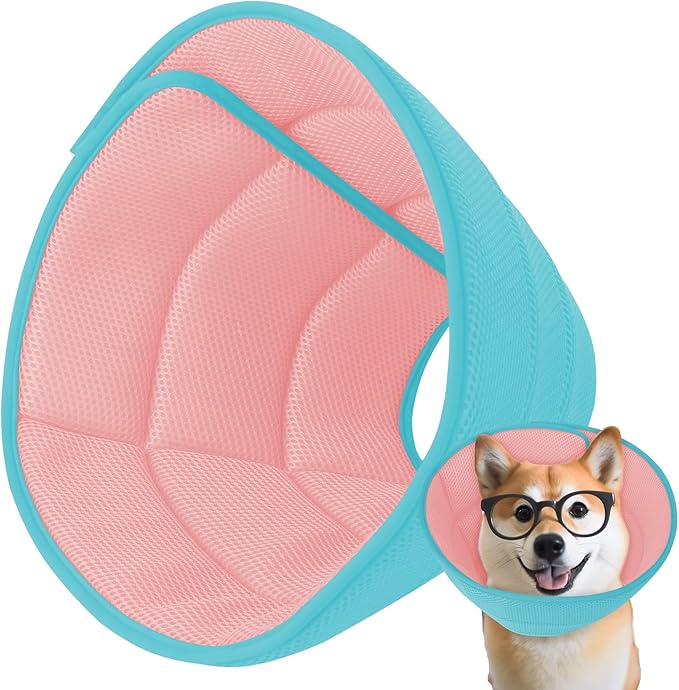 Soft Dog Cone Collar After Surgery Alternative for Dogs to Stop Licking, Comfy Collars for Large/Medium/Small Pet, Adjustable Elizabethan Neuter Recovery E Cones of Shame Neck & Head Ecollars, Cat
