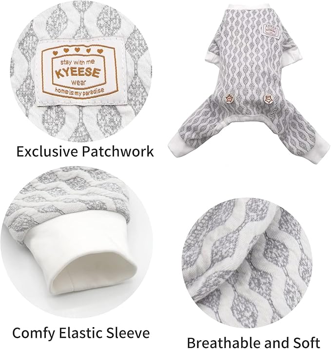 KYEESE Dog Pajamas for Large Dogs Cotton Dogs Pajamas Onesie Soft Dog Apparel