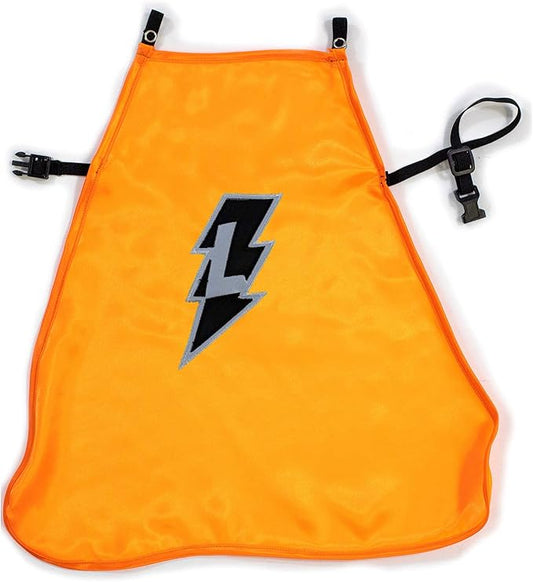 Everfan Personalized Dog Superhero Cape (Large 20" Long (20-55 lbs), Orange)