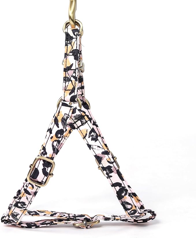 Angie and Allie Organic Cotton Personalized Step in Dog Harness,Custom Dog Halter Vests,Adjustable No Pull Canine Halter Harness for Small Medium Large Dogs