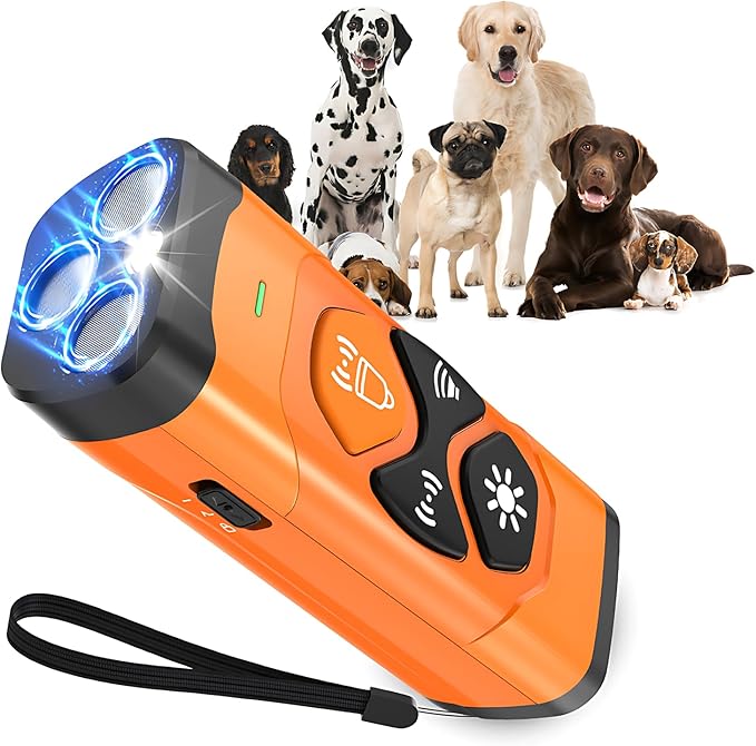 Dog Bark Deterrent Device to Correct Bad Behavior | 25ft Range & 3 Training Modes - Humane, Rechargeable for Home/Yard