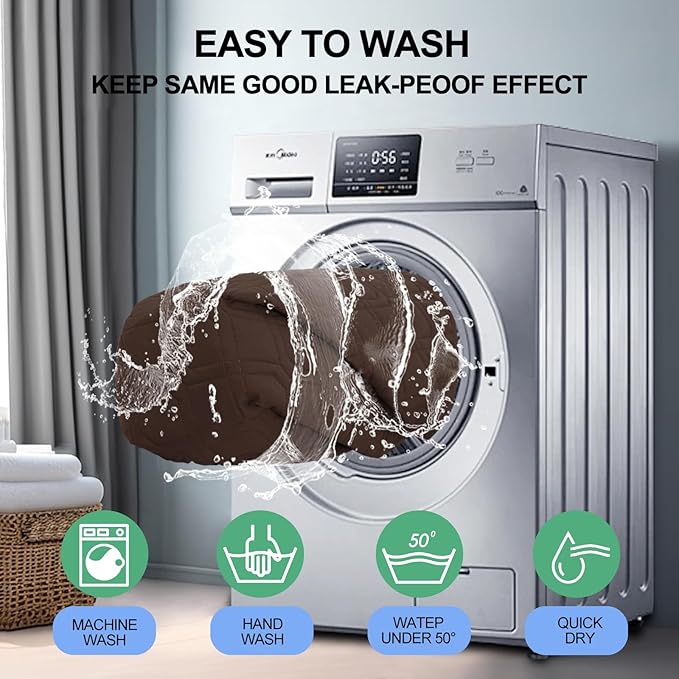 Smiry Waterproof Dog Blanket, 82x102 Inch Soft Pet Bed Cover Reversible, Washable Sofa Couch Furniture Protector for Small Medium Large Dog Puppy Cat, Chocolate/Dark Grey