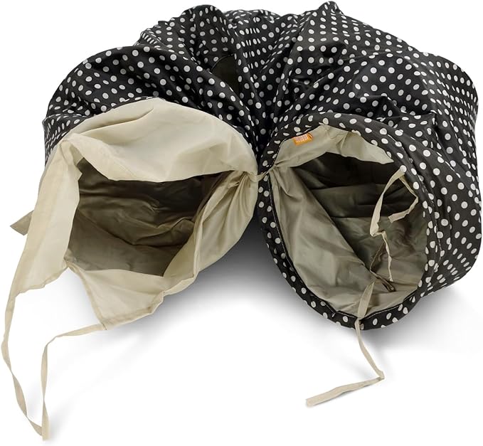 TTCAT Collapsible Classic Cat Tunnel Toys (49.2"),with Plush Ball, Easy to Clean,U-Shaped Cat Play Tunnel for Indoor Cat, Kitty, Kitten…