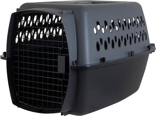 Petmate Pet Porter Dog Kennel 26", Dark Gray & Black, for Pets 20-25lbs, Made in USA