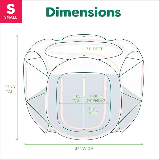 Furhaven Portable Dog Playpen Cat Tent, Pet Playground/Kennel Foldable Indoor Outdoor Zippered Puppy Crate - Navy, Small