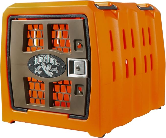 Lucky Dog Kennel, Durable Crash Tested Portable Dog Crates, Medium, Uplander (Orange)