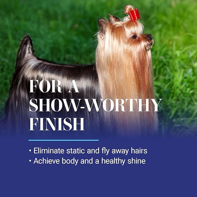 Chris Christensen Ice on Ice Detangler and Finishing Dog Spray, Groom Like a Professional, Ready to Use, Helps Brush/Comb Glide Through Coat, Conditions, No Residue, All Coat Types, Made in USA, 16 oz