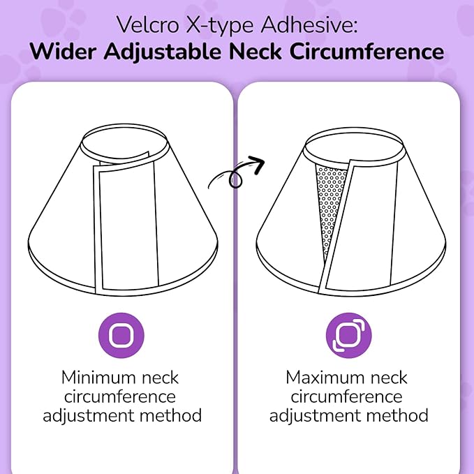 Dog Cone Collar for Dogs After Surgery Extra Long, Adjustable Comfy Dog Elizabethan Pet Collar Cone for Large Dogs Anti-Lick Protective Wound