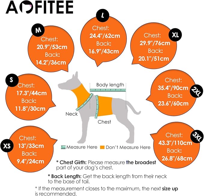 AOFITEE Dog Coat, Warm Dog Winter Coat for Large Dogs, Reflective Turtleneck Dogs Jacket with Harness Built in, Waterproof Windproof Pet Puffer Jacket Fleece Vest for Cold Weather, Orange XXXL