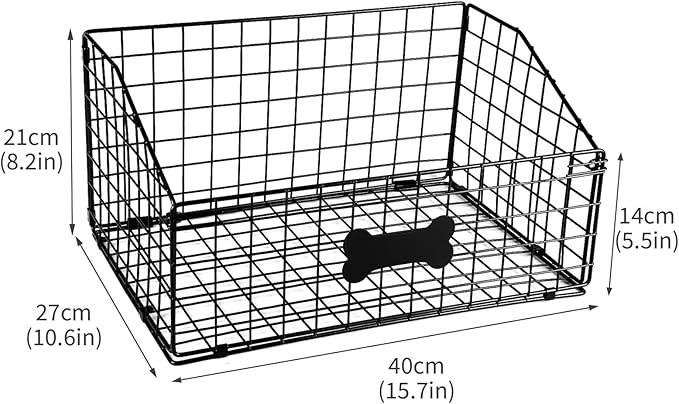 Large Dog Toy Basket Metal,Dog Toy Box,Dog Toy Bin for Living Room Area,Dog Toy Storage Basket,Dog Baskets for Toys,Puppy Toy Holder,Dogs Toy Container Organizer,Medium Pet Toy Food Storage