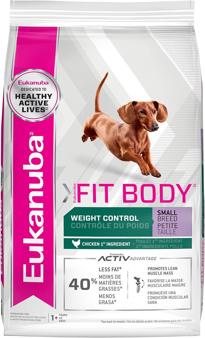 Eukanuba Fit Body Weight Control Small Breed Dry Dog Food, 15 lb