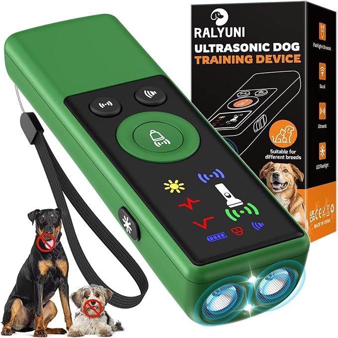 Ultrasonic Dog Bark Deterrent Device, Anti-Barking Control Device with LCD Screen & 3 Modes, Dog Training Tools to Stop Bad Behaviors, Safe Trainer Up to 35ft for Indoor Outdoor Use-03