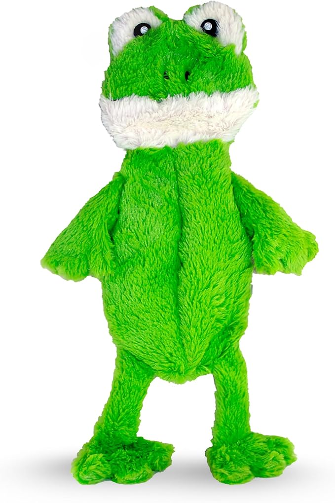 FGA MARKETPLACE Frog Flat NO Stuffing NO Squeak Plush Dog Toy, Funny Style Will Entertain Your Pet for Hours, Recommended for Small and Medium Dog 21 INCH Long