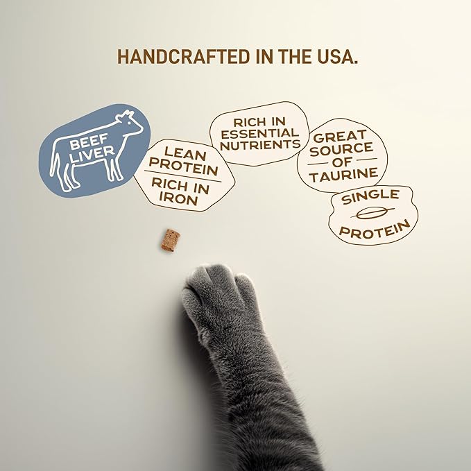 Smart Cookie Beef Liver Freeze Dried Cat Treats – Single Ingredient, High-Protein Snacks for Picky Cats – 100% Pure Beef Liver, No Fillers or Additives, Made in The USA – 1oz (3 Pack)