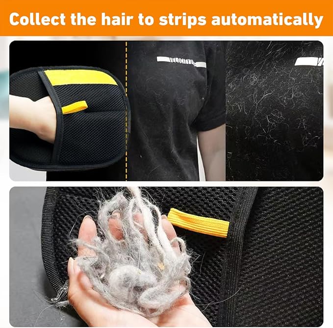 Electrostatic Pet Hair Remover Glove,Magic Brush Pet Hair,Sniffy Universe Dog Brush,Pet Hair Removal Gloves for Pet Hair,Reusable Cat & Dog Hair Remover for Carpet, Curtain(3pcs)