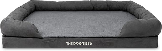 The Dog's Bed Replacement Outer Cover ONLY (Outer Cover ONLY - NO Bed, NO Waterproof Inner) for The Dog's Bed, Washable Plush Fabric, XXL (Grey Plush)
