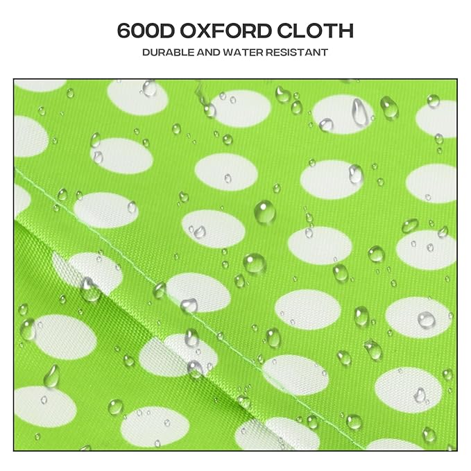 Dog Stroller for Small Dogs 10 Lbs 20 Lbs, Pet for Medium Dogs 30 Lbs, Cat Strollers for 1 Cats, 3 Wheels Foldable Jogger Puppy Stroller with Storage Basket and Cup Holder, Green Polka Dots