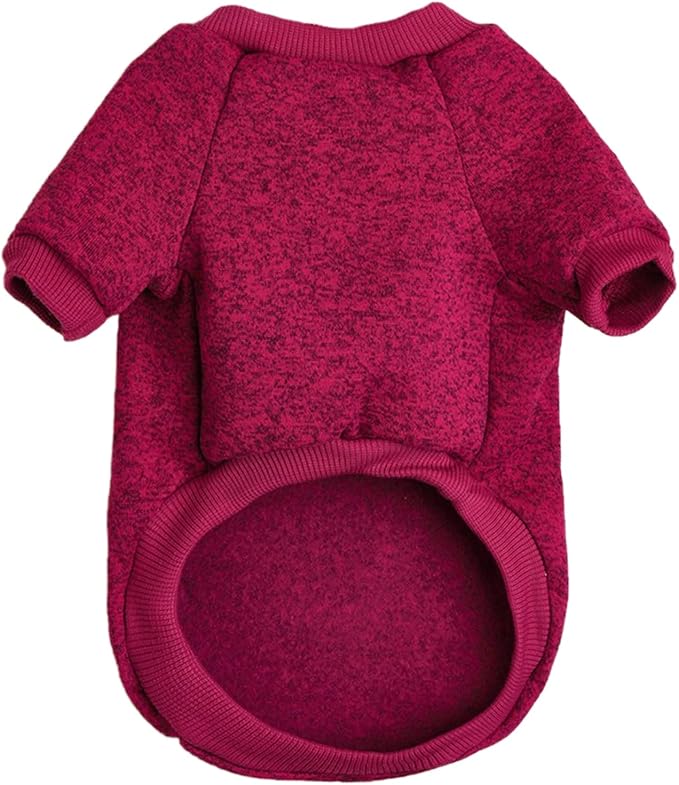 Jecikelon Dog Clothes Dogs Sweater Soft Puppies Clothing Winter Puppy Sweaters Warm Outfit for Dogs Small XXS XS Cat Apparel (Wine red, XXS)