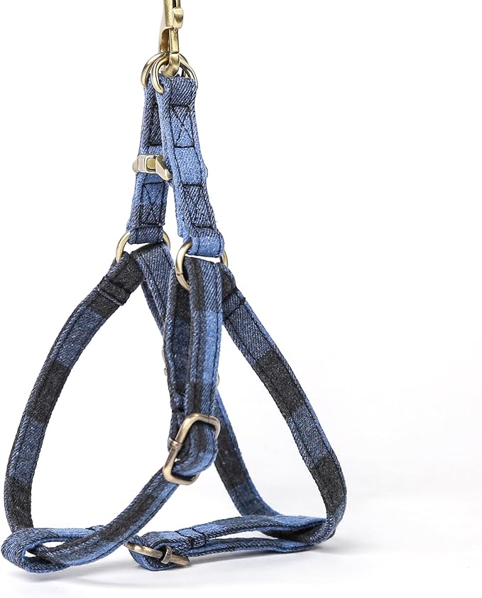 Angie and Allie Organic Cotton Personalized Step in Dog Harness,Custom Dog Halter Vests,Adjustable No Pull Canine Halter Harness for Small Medium Large Dogs