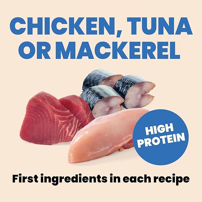 almo nature Wet Cat Food HQS Complete Land and Sea - Variety Pack Grain Free, Highly Digestible, Hormone Free, Preservative Free, 2.47-oz (Pack of 12)